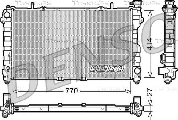 Радиатор охлаждения двигателя Denso для Chrysler Voyager IV 2000-2004. Артикул DRM06011