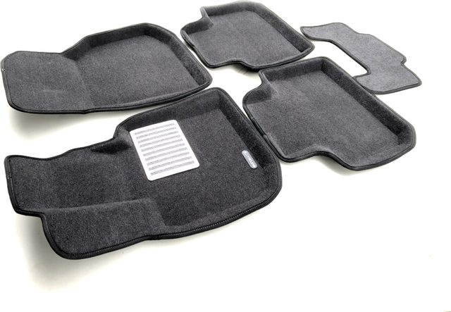 Коврики текстильные Euromat 3D Lux для салона BMW X4 G02 2018-2026 ТЕМНО-СЕРЫЕ. Артикул EM3D-001222G