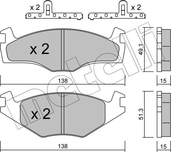 Тормозные колодки Metelli. Артикул 22-0045-0K