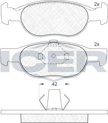 Тормозные колодки Icer. Артикул 181348
