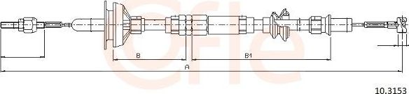 Трос сцепления Cofle. Артикул 92.10.3153