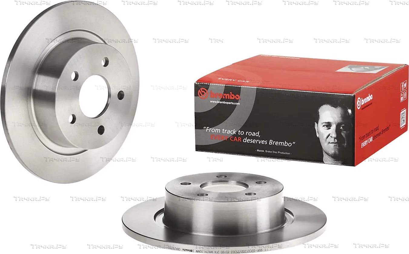 Тормозной диск Brembo PRIME LINE для Ford Transit Connect I 2002-2013. Артикул 08.A297.10