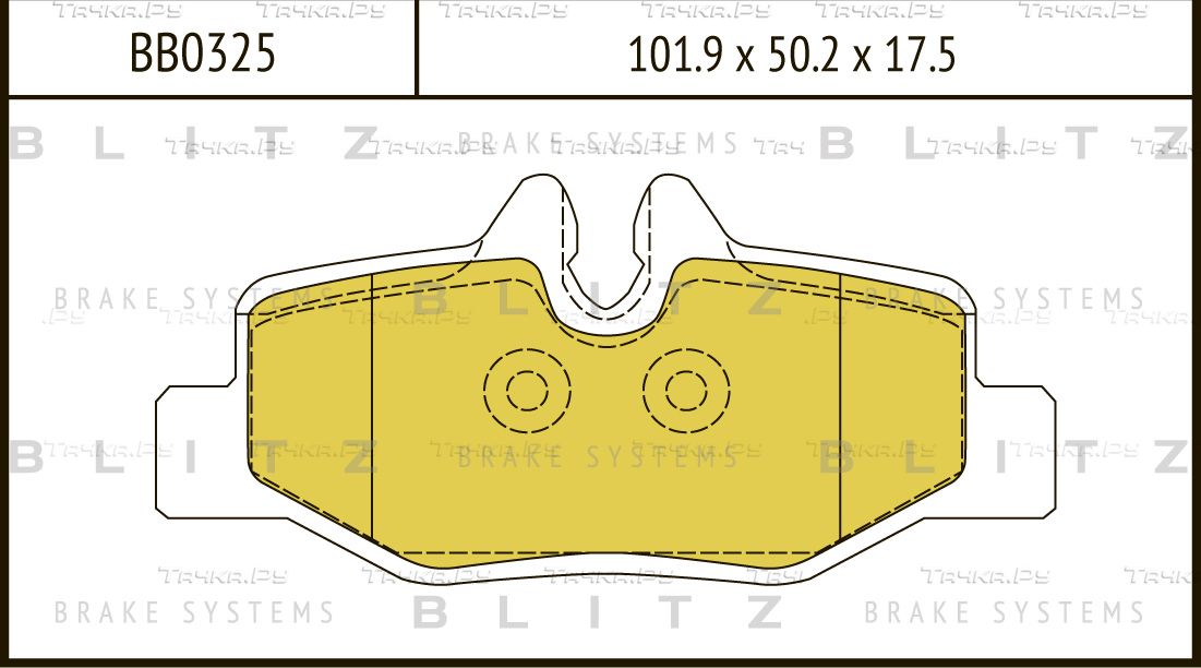 Колодки тормозные MB W639 03- задн. (Blitz). Артикул BB0325