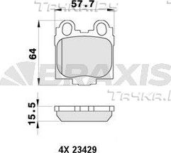 Тормозные колодки Braxis. Артикул AB0399