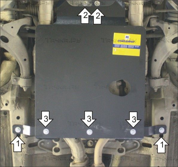 Защита Мотодор для АКПП Subaru Legacy III 1999-2003. Артикул 02228