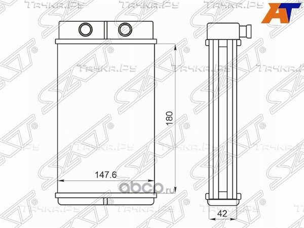 РАДИАТОР ОТОПИТЕЛЯ САЛОНА KIA SPECTRASEPHIASHUMA (SAT). Артикул STKA40395A0