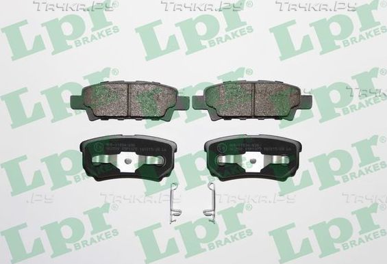 Тормозные колодки LPR задние для Mitsubishi Lancer X 2007-2017. Артикул 05P1373