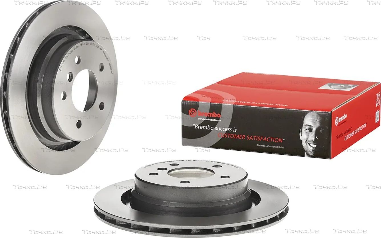 Тормозной диск Brembo PRIME LINE - UV Coated задний левый для BMW Z3 I 1997-2003. Артикул 09.8699.11