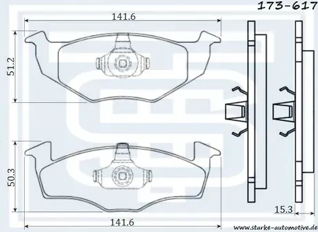 Колодки тормозные передние (Starke). Артикул 173617