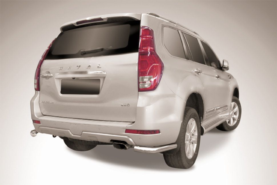 Защита Slitkoff задняя уголки d76 для Haval H9 I рестайлинг 2017-2026. Артикул HavH9-17-010