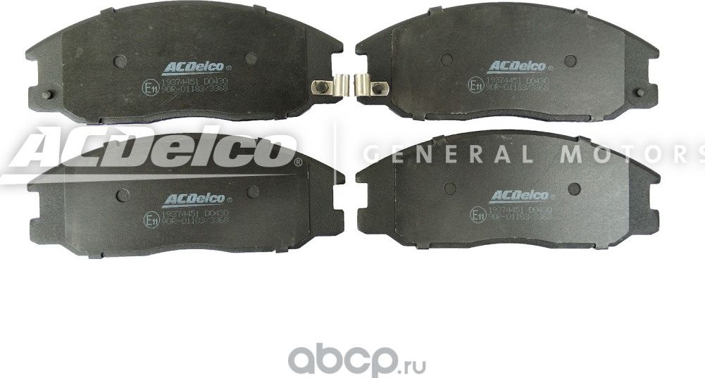 Тормозные колодки ACDelco. Артикул 19374451
