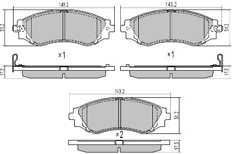 Тормозные колодки Fremax передние для Daewoo Gentra II 2013-2015. Артикул FBP-1601