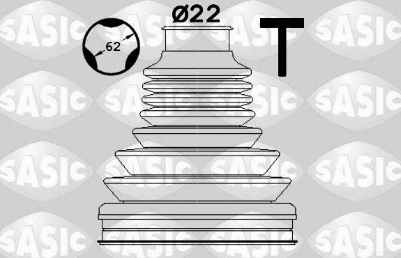 Пыльник ШРУСа внутренний Sasic (термопласт). Артикул 1906164