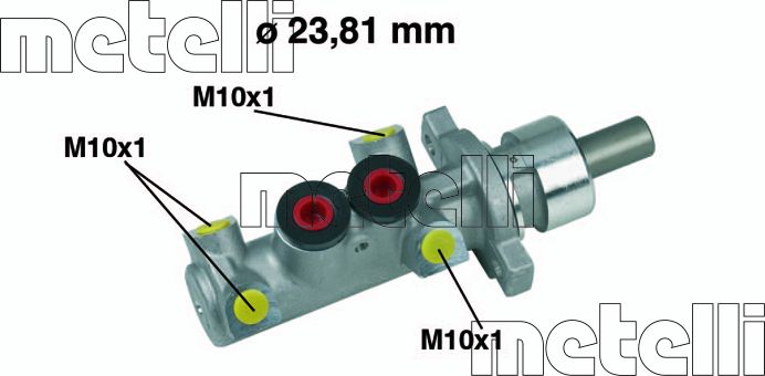 Тормозной цилиндр главный Metelli (алюминий). Артикул 05-0361