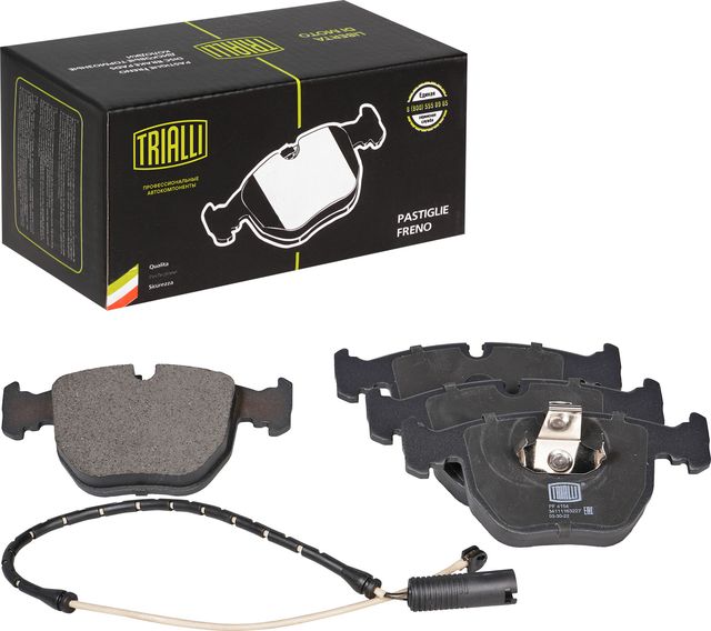 Тормозные колодки Trialli (Low-Metallic) передние для BMW 5 IV (E39) 1996-2004. Артикул PF 4154