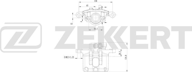 Тормозной суппорт Zekkert (Чугун) передний правый для Mitsubishi Lancer IX 2003-2013. Артикул BS-8337