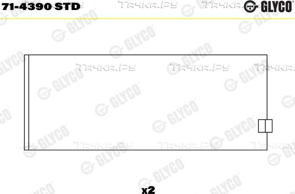 Вкладыши шатунные Glyco. Артикул 71-4390 STD