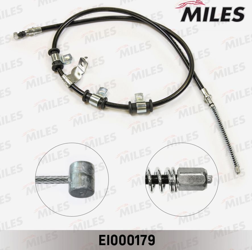Трос ручника (тросик ручного тормоза) Miles. Артикул EI000179