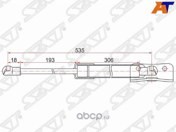 Амортизатор крышки багажника MITSUBISHI OUTLANDER (SAT). Артикул ST5802A375