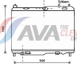 Радиатор охлаждения двигателя AVA для Ford KA III 2018-2026. Артикул FD2442