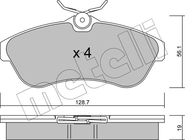 Тормозные колодки Metelli. Артикул 22-0329-0