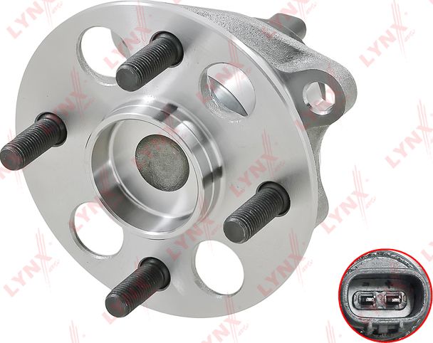 Ступица колеса с интегрированным подшипником LYNXauto задняя для Toyota Yaris III 2012-2014. Артикул WH-1431