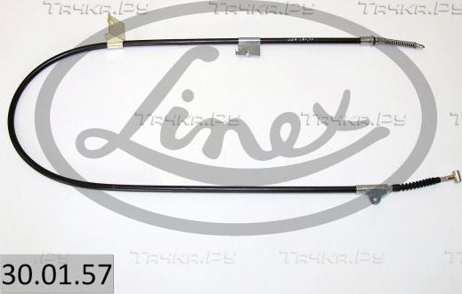 Трос ручника (тросик ручного тормоза) Linex. Артикул 30.01.57