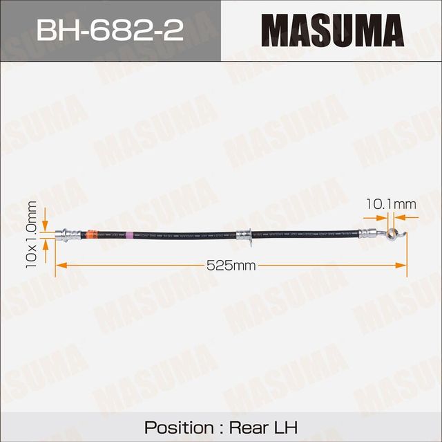 Тормозной шланг Masuma задний левый для Lexus RX II 2006-2008. Артикул BH-682-2