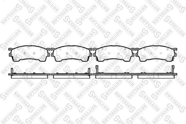 Тормозные колодки Stellox передние для Mazda MX-6 1992-1994. Артикул 426 004-SX