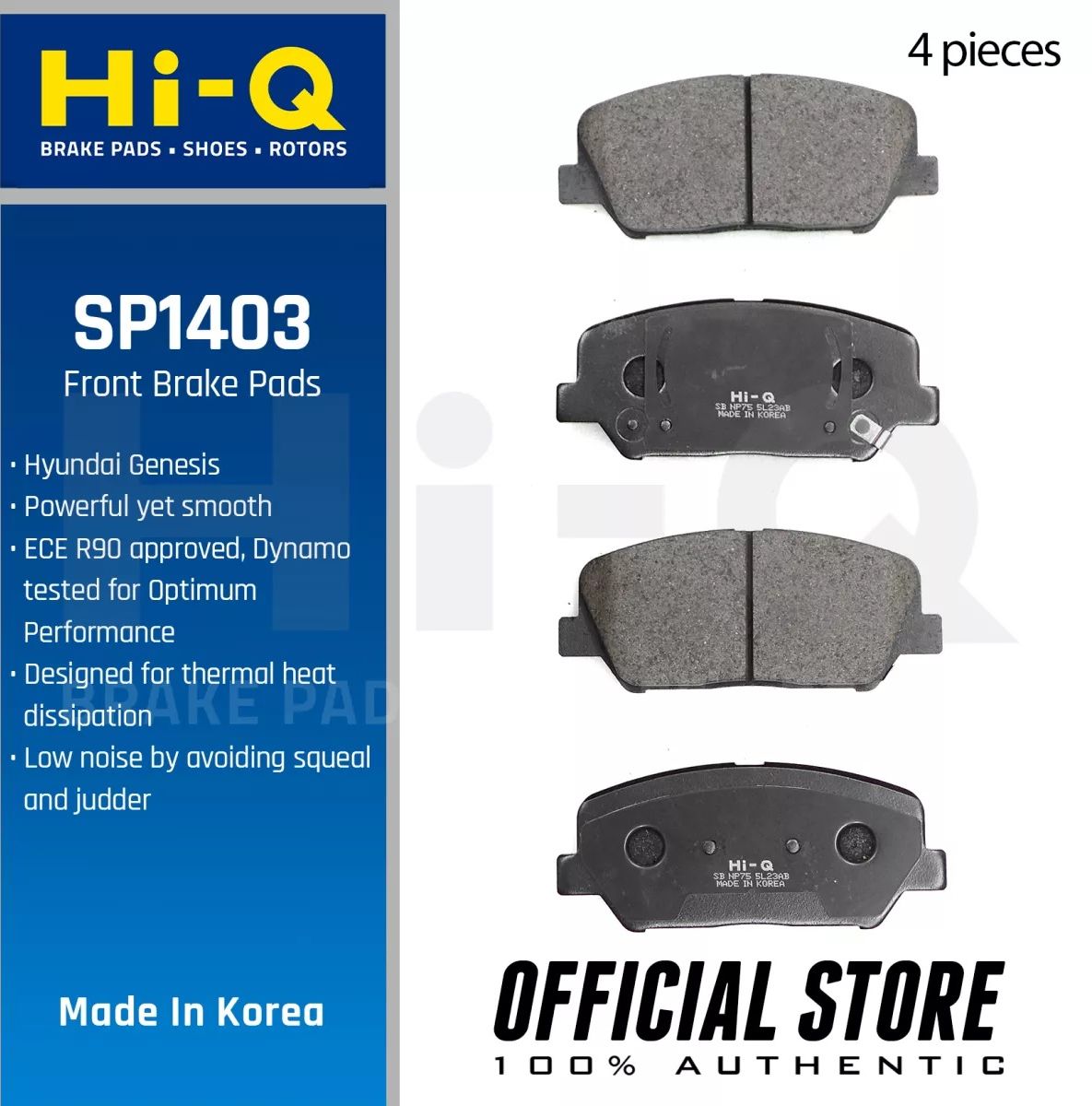 Тормозные колодки Sangsin Hi-Q. Артикул SP1403