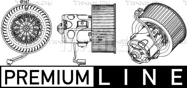 Вентилятор, мотор печки (отопителя) салона Mahle Premium. Артикул AB 151 000P