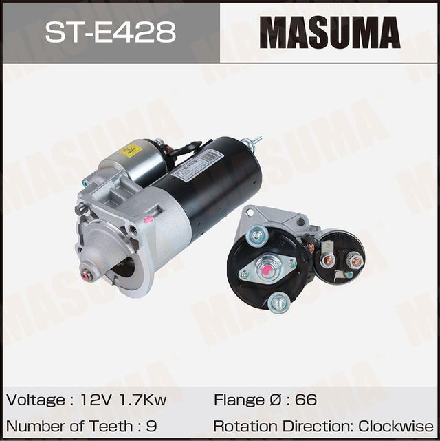 Стартер MASUMA, VOLVO (12V/1.7KW). Артикул STE428
