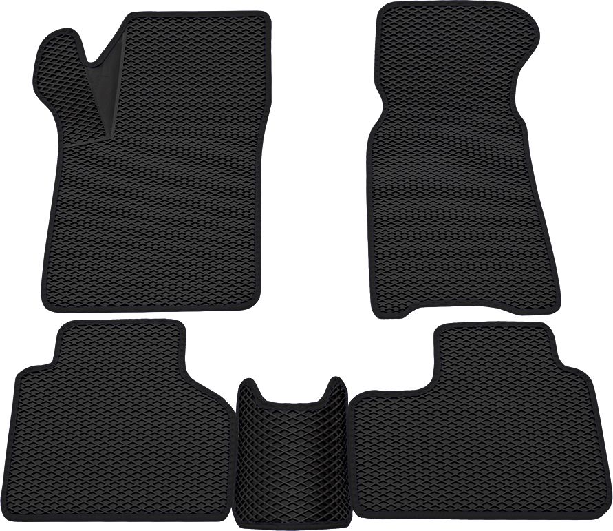 Коврики Rezkon 3D EVA Ромб резиновые для салона Lada Niva Travel 2020-2026 Черный кант. Артикул 9239040101