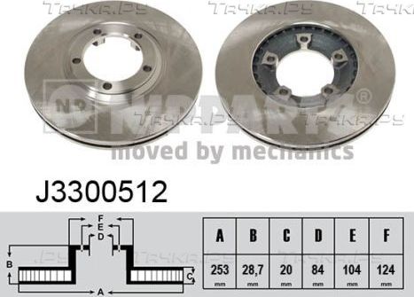 Тормозной диск Nipparts. Артикул J3300512