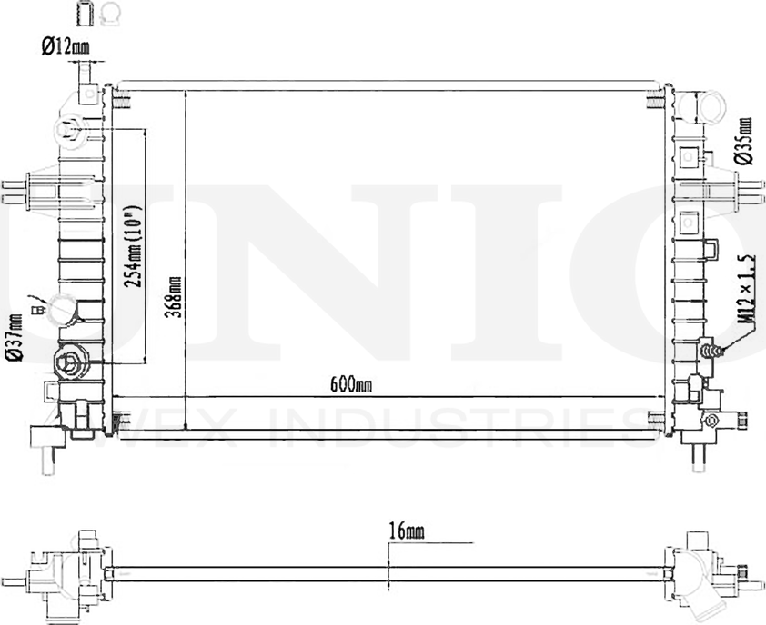 Радиатор двигателя (Unio). Артикул RAD-10027