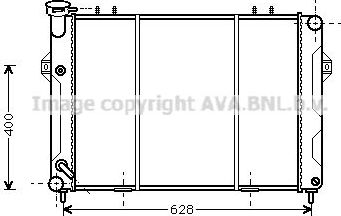 Радиатор охлаждения двигателя AVA для Jeep Cherokee II (XJ) 1995-2001. Артикул JE2008