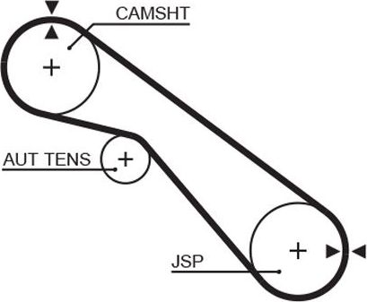 Ремень ГРМ Gates PowerGrip® для Toyota 4Runner II 1993-1996. Артикул 5405XS