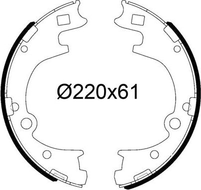 Тормозные колодки Valeo задние для Hyundai H-100 1994-2000. Артикул 564305