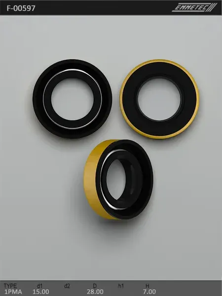 Сальник 15,00/28,00*7,00 тип 1PMA (Emmetec). Артикул F00597
