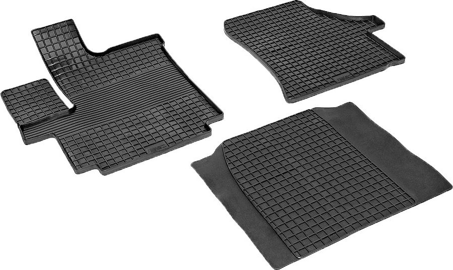 Коврики резиновые Seintex с узором сетка для салона Fiat Ducato III 2006-2026. Артикул 84062