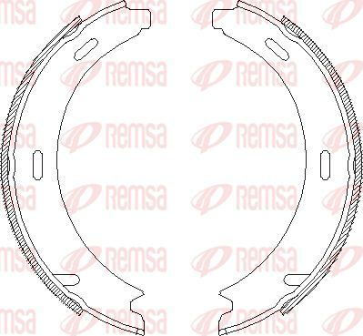 Тормозные колодки (стояночная тормозная система) Remsa задние для Audi Coupe I (B2) 1985-1988. Артикул 4093.00