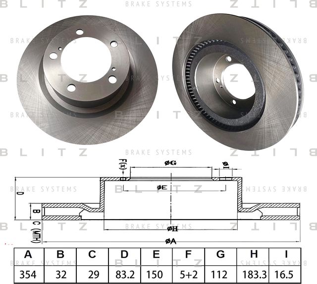 Диск тормозной (Blitz). Артикул BS0626