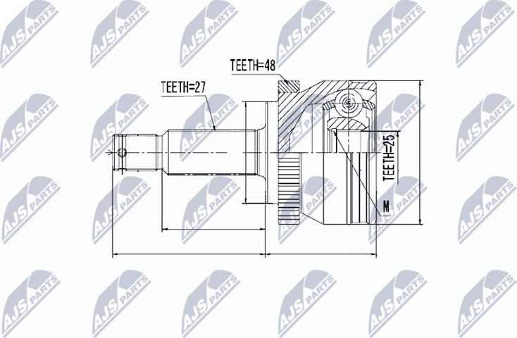 Шрус внутренний (граната) NTY. Артикул NPZ-HY-508