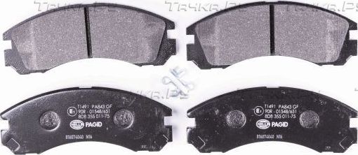 Тормозные колодки Hella. Артикул 8DB 355 011-751