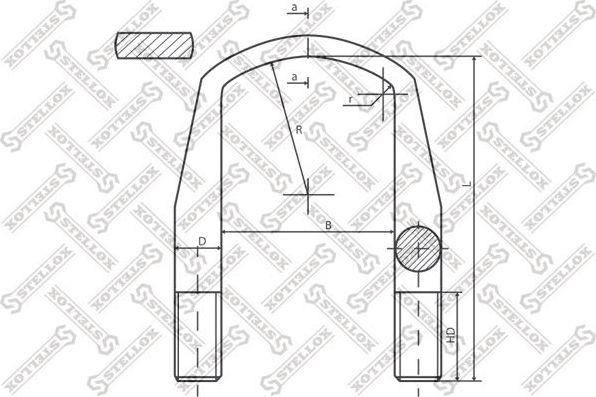 Стремянка рессоры Stellox. Артикул 84-64212-SX
