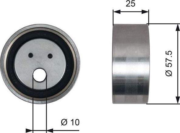 Натяжной ролик (натяжитель) ремня ГРМ Gates PowerGrip™. Артикул T41321