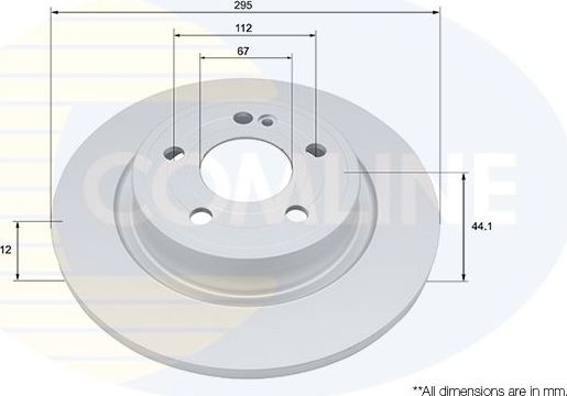 Тормозной диск Comline COATED. Артикул ADC5098