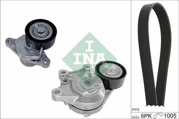 Приводной ремень поликлиновой с роликами (комплект) Ina. Артикул 529 0581 10