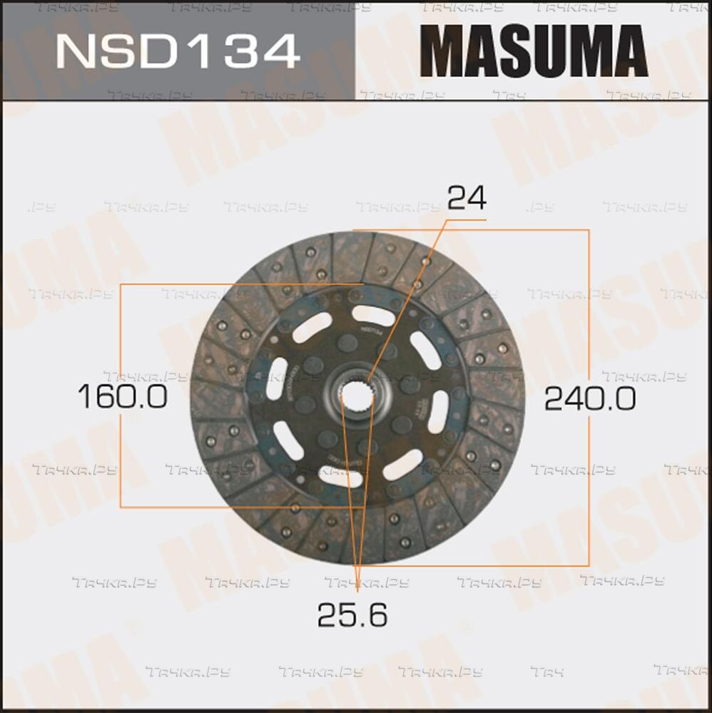Диск сцепления Masuma для Nissan X-Trail T30 2001-2013. Артикул NSD134