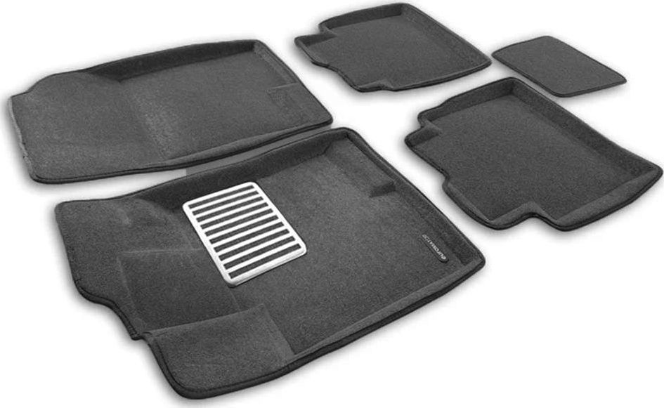 Коврики текстильные Euromat 3D Lux для салона Haval Jolion 4WD 2021-2026 СЕРЫЕ. Артикул EM3D-001473G